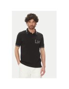 La Martina Tricou polo barbati MAP009 PK001 - Bumbac - Negru - Negru