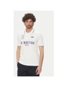 La Martina Tricou polo barbati PK001 - Bumbac - Alb - Alb