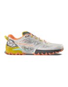 La Sportiva Pantofi Bushido III din plasa cu detalii contrastante - pentru alergare pe teren accidentat - Gri deschis/Portocaliu/Galben mustar
