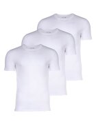 Lacoste Set de tricouri slim fit din bumbac cu decolteu la baza gatului - 3 piese - Alb