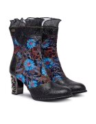 Laura Vita Botine dama Charbon - Piele naturala - Negru