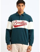LC WAIKIKI Bluza polo de trening cu imprimeu text - Rosu/Alb/Verde englez