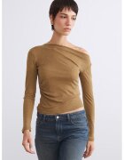 LC WAIKIKI Bluza slim-fit cu decolteu asimetric - Caramel
