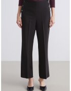 LC WAIKIKI Pantaloni crop cu talie inalta - Negru