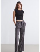 LC WAIKIKI Pantaloni cu croiala ampla si talie medie Vision - Gri inchis