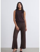 LC WAIKIKI Pantaloni cu croiala dreapta si talie inalta - Maro inchis