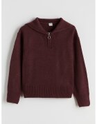 LC WAIKIKI Pulover regular fit cu fenta cu fermoar - Visiniu