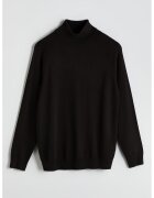 LC WAIKIKI Pulover tricotat fin cu maneci raglan - Negru
