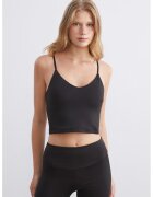 LC WAIKIKI Top crop cu decolteu in V - Negru