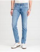 Lee Blugi Barbati - Rider - Slim Fit - Talie Medie - Fermoar - Lungi - 5 Buzunare - Bumbac - Albastru - Albastru