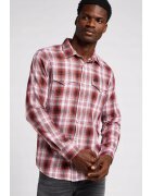 Lee Camasa barbati - model Clean Western - bumbac - maneca scurta - fermoar - bej roscat -