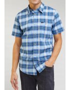 Lee Camasa SS sure - croiala regulata - nuante de albastru - bumbac -