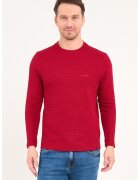 Lee Cooper Bluza cambrata cu decolteu la baza gatului - Visiniu