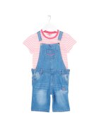 Lee Cooper Set salopeta jeans si tricou fete - 6504 - Roz/Albastru
