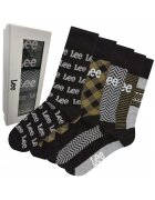 Lee Set 5 perechi sosete Zylar - gri-negru-bej - dimensiune
