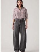 Levi's Blugi crop cu croiala barrel - Gri melange
