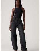 Levi's Blugi crop cu croiala barrel - Negru stins