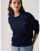 Levi's Bluza de trening din bumbac cu decolteu la baza gatului - Bleumarin
