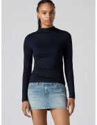 Levi's Bluza slim fit uni cu guler inalt - Albastru ultramarin