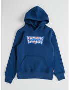 Levi's Hanorac cu logo si buzunar kangaroo - Rosu/Albastru inchis/Alb optic