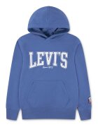 Levi's Hanorac din amestec de bumbac cu imprimeu text - Albastru prafuit