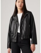 Levi's Jacheta biker de piele ecologica - Negru