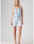 Levi's Salopeta scurta cu decolteu in V - Albastru glaciar