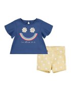 Levi's Set de pantaloni scurti si tricou cu imprimeu floral - Galben/Albastru inchis