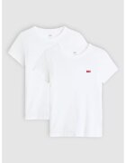 Levi's Set de tricouri slim fit de bumbac cu decolteu rotund - 2 piese - Alb