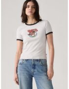 Levi's Tricou crop cu imprimeu grafic - Rosu/Alb/Maro