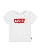 Levi's Tricou cu imprimeu logo Batwing - Rosu/Alb