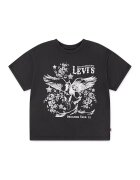 Levi's Tricou cu imprimeu si decolteu la baza gatului - Alb/Negru