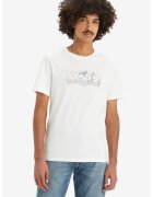 Levi's Tricou de bumbac cu decolteu la baza gatului - Alb murdar