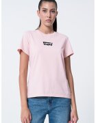 Levi's Tricou de bumbac cu decolteu la baza gatului - Roz deschis/Roz