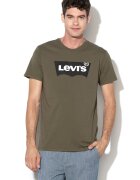 Levi's Tricou de bumbac cu imprimeu logo - Alb/Negru/Kaki
