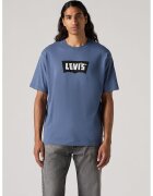 Levi's Tricou de bumbac cu imprimeu logo - Albastru lavanda