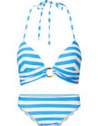 LingaDore Costum de baie cu doua piese si dungi - Albastru
