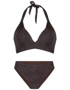 LingaDore Costum de baie cu doua piese si imprimei Snake Scale - Maro