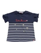 Little Marcel Tricou copii - cu dungi - bumbac/elastan - albastru/alb
