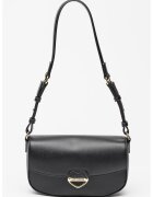 Love Moschino Geanta crossbody din piele ecologica cu clapa - Negru