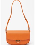 Love Moschino Geanta crossbody din piele ecologica cu clapa - Portocaliu