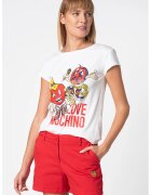 Love Moschino Tricou cu imprimeu grafic si logo - Alb