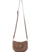 Lucky Bees Geanta crossbody de piele ecologica cu logo metalic - Maro taupe
