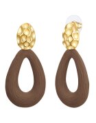 Lulu  Jane Cercei drop placati cu aur de 14K - Auriu/Galben