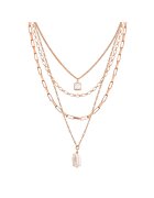 Lulu  Jane Colier 4in1 cu perla si cristal - Auriu