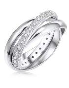 Lulu  Jane Inel decorat cu cristale zirconia - Negru