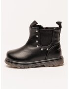 Lumberjack Ghete de piele ecologica cu detalii stea - Negru