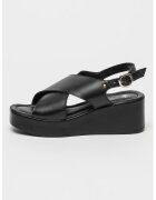 Lumberjack Sandale wedge de piele - Negru