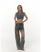 Mai Collection Pantaloni dama - HiCCUP - Trixie - transparent - gri inchis - denim