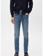 Mango Blugi slim fit - Albastru deschis melange